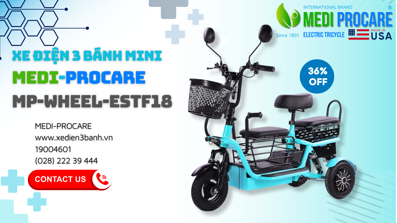 Xe điện 3 bánh mini MEDI-PROCARE ESTF18