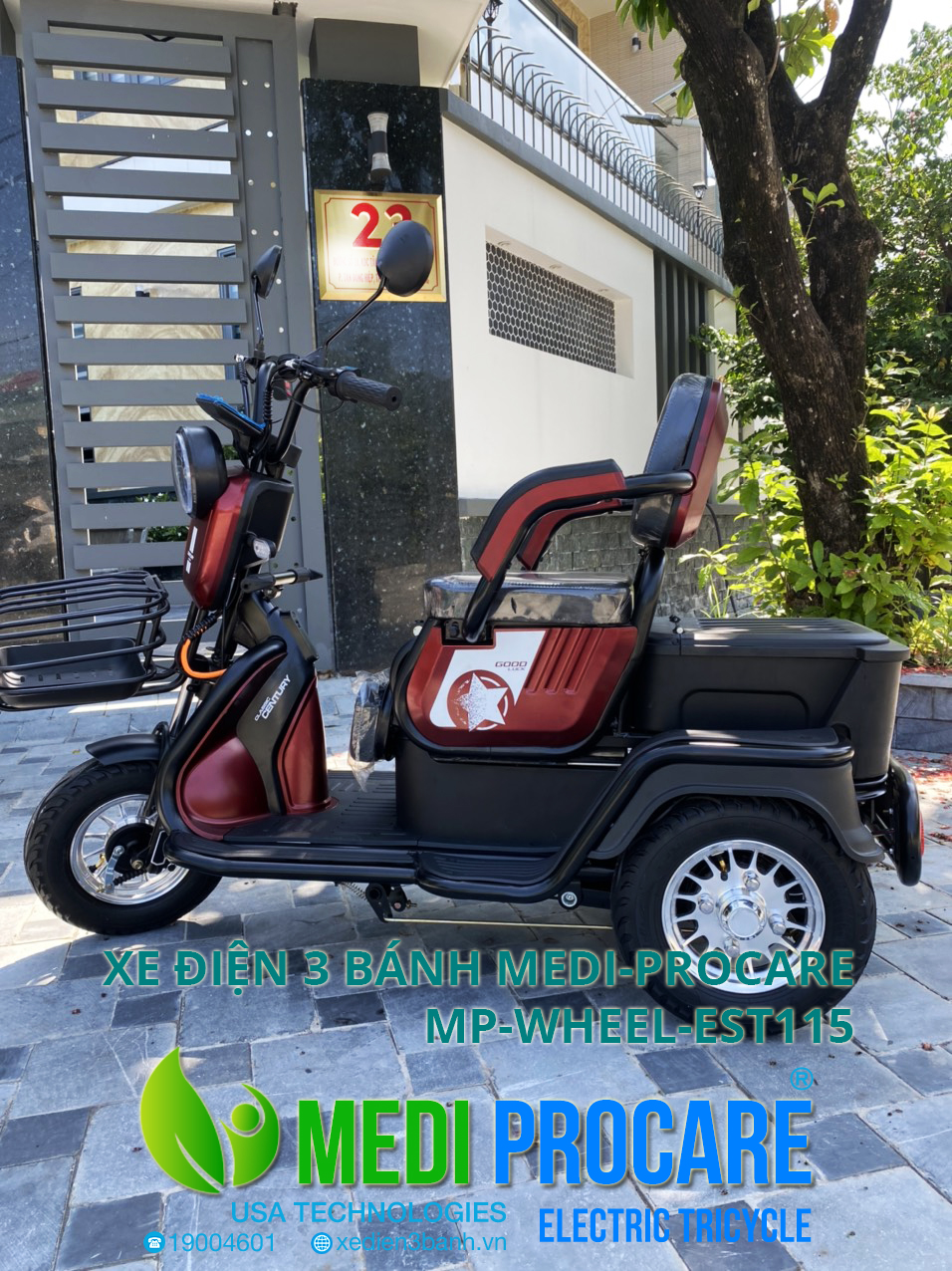 Xe điện 3 bánh MEDI-PROCARE EST115